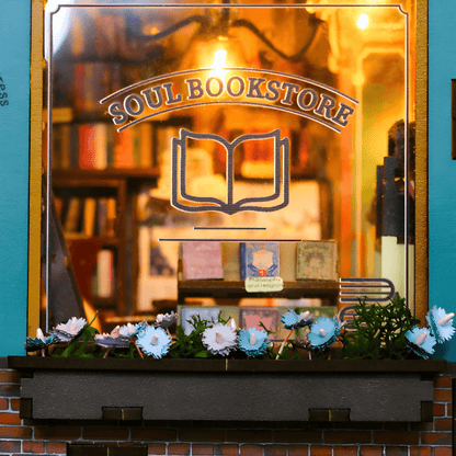 Soul Bookstore DIY Miniature Book Nook with LED & Music Box