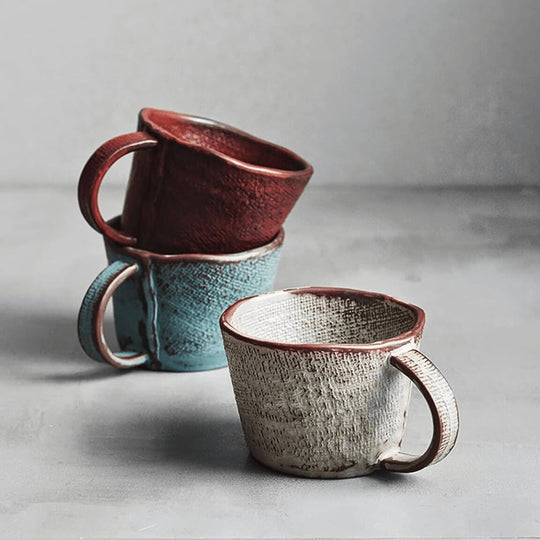 300ml handmade porcelain retro coffee or tea mug – Beirut Lebanon