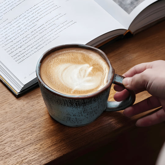 300ml handmade porcelain retro coffee or tea mug – Beirut Lebanon