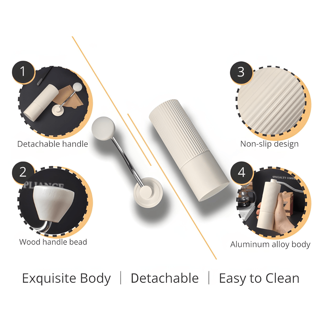 Manual coffee grinder with CNC burr and adjustable settings – available in Beirut, Lebanon