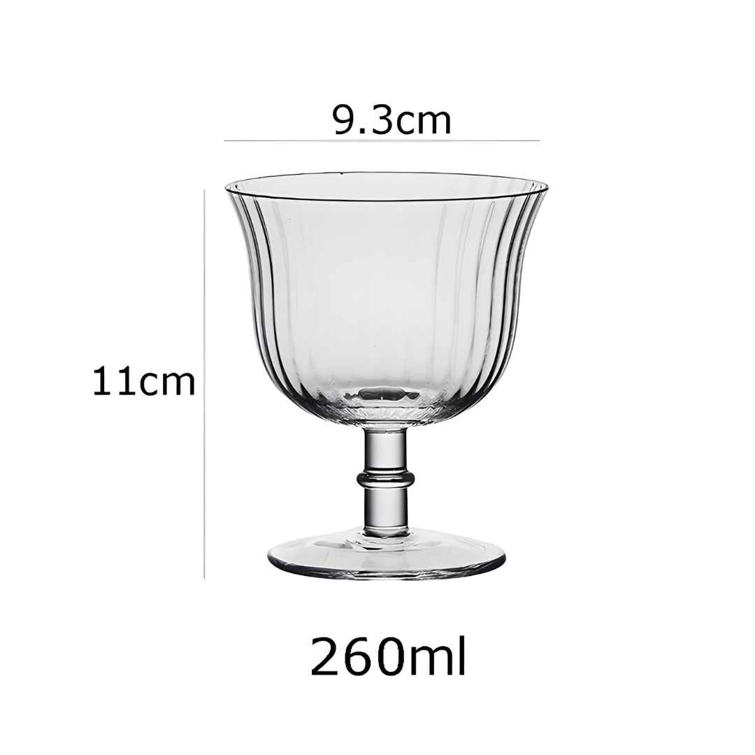 260ml ribbed borosilicate glass dessert and drink cup – Beirut Lebanon