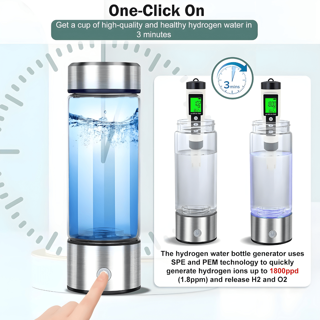 Hydrogen water bottle benefits – anti-oxidation, skin care, metabolism boost – available in Beirut Lebanon
