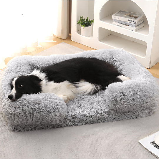 Orthopaedic dog bed for large breeds 120×80×20 cm with plush fabric and memory foam – ideal for big dogs, Beirut Lebanon