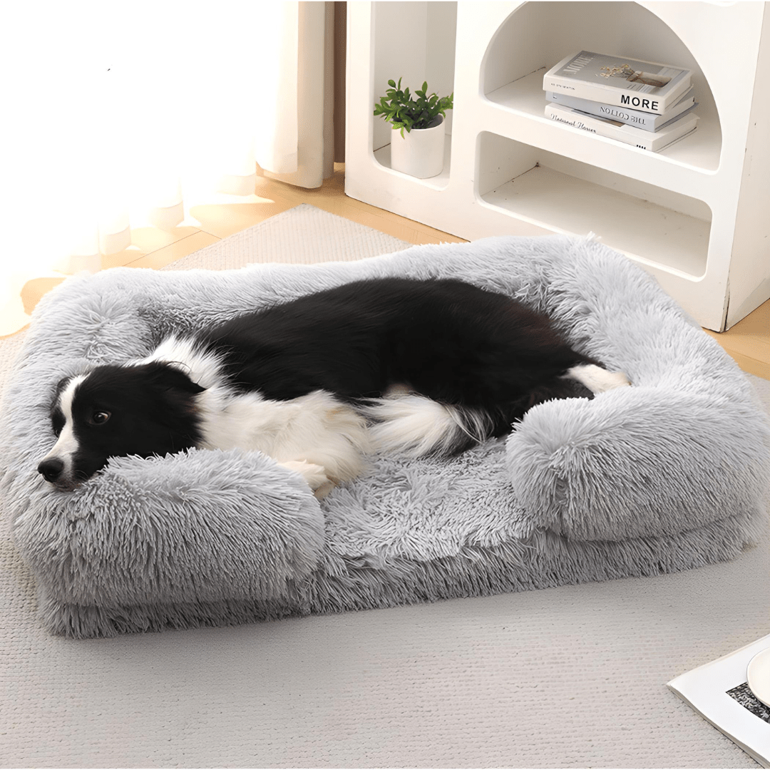 Orthopaedic dog bed for large breeds 120×80×20 cm with plush fabric and memory foam – ideal for big dogs, Beirut Lebanon