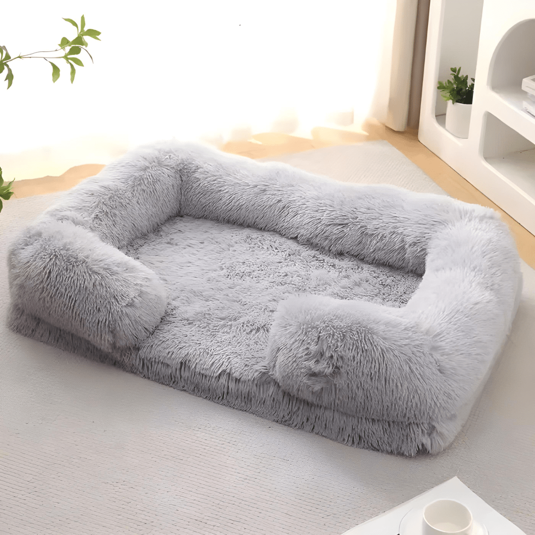 Orthopaedic dog bed for large breeds 120×80×20 cm with plush fabric and memory foam – ideal for big dogs, Beirut Lebanon