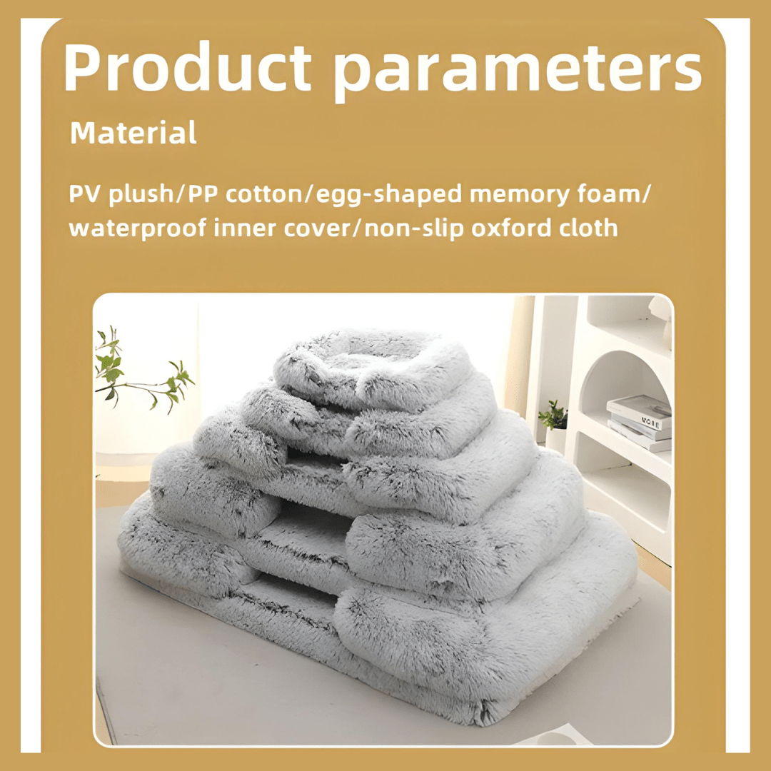 Orthopaedic dog bed for large breeds 120×80×20 cm with plush fabric and memory foam – ideal for big dogs, Beirut Lebanon