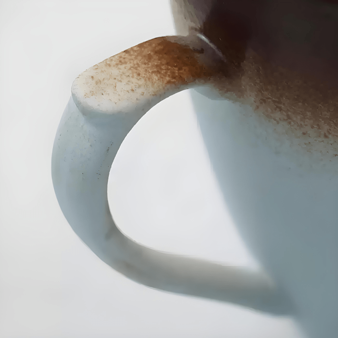 Handmade 320ml porcelain mug with gradient matte finish, available in multiple colors, perfect for coffee or tea