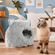 Zoofari® Fluffy Cat House & Dog Bed – Extra Soft, Cushion & Non-Slip