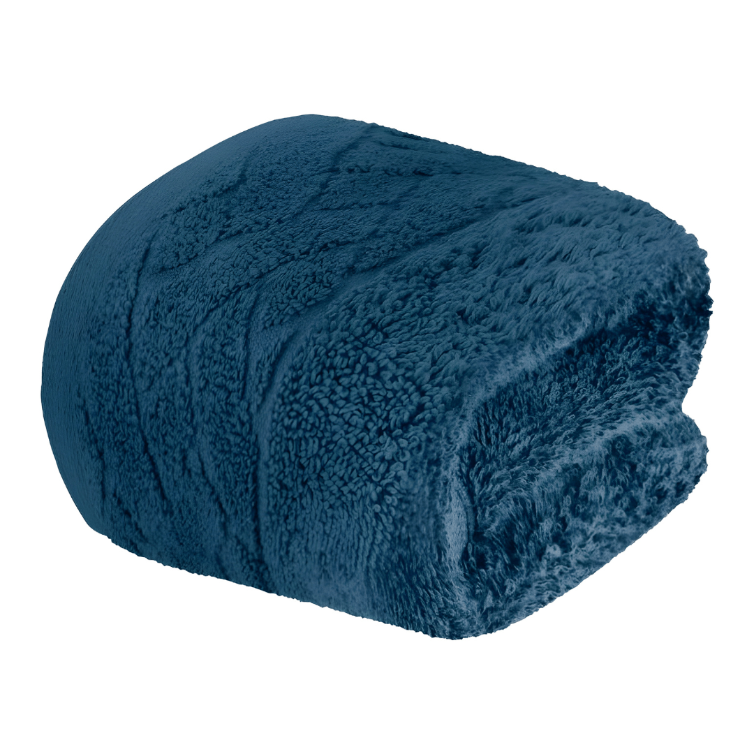 LIVARNO Home Organic Cotton Guest Towel Navy Blue 30x50cm – Absorbent