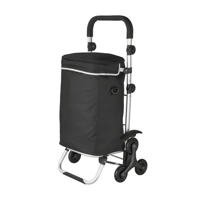 Folded TOPMOVE® 6-wheel shopping trolley – compact storage design