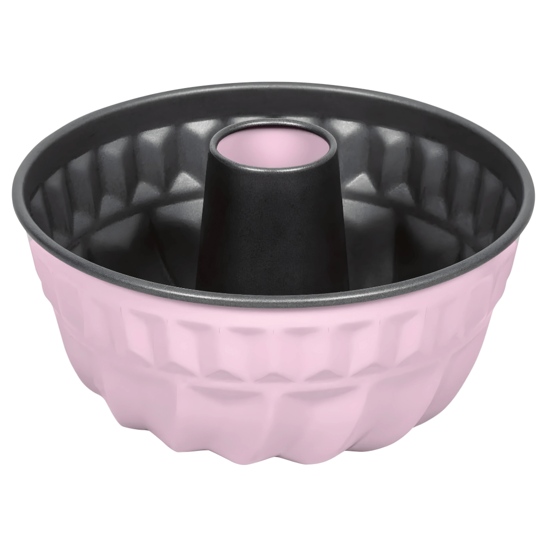 ERNESTO® Bundt Baking Pan with ILAG® non-stick coating in pink – 31.9×13×7.3cm.