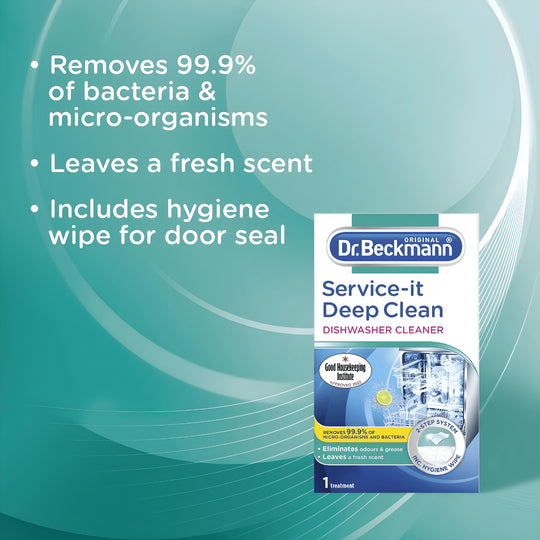 Dr. Beckmann Service-it Deep Clean Dishwasher Cleaner 75g pack – removes bacteria, grease & odours – Beirut Lebanon