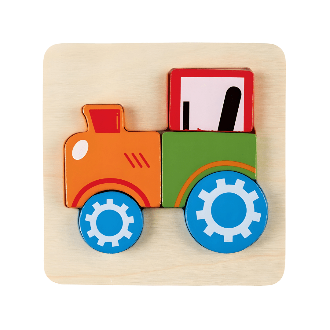 Playtive Wooden 2D Puzzle – Premium colorful shape sorting toy for kids (1+ years), durable and educational, available in Beirut Lebanon.