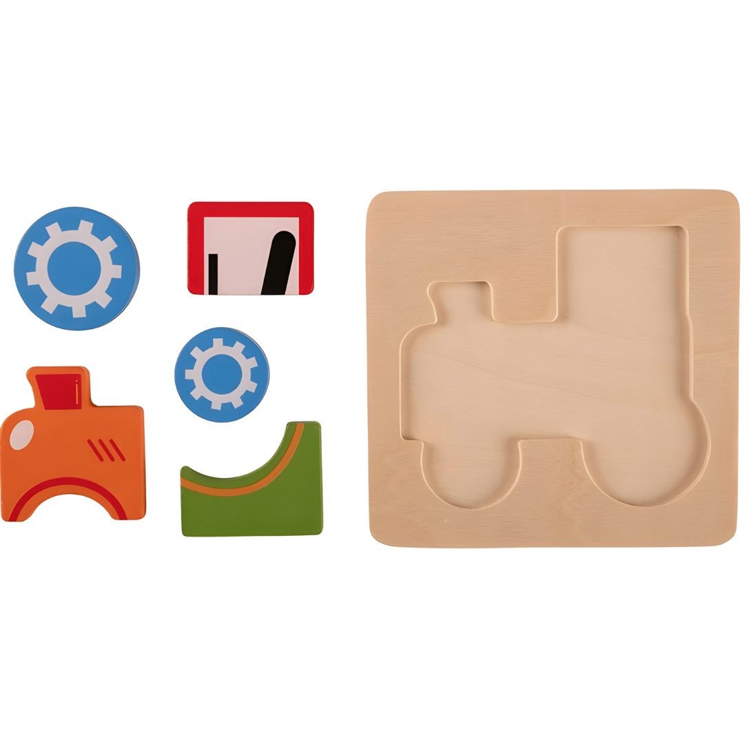 Playtive Wooden 2D Puzzle – Premium colorful shape sorting toy for kids (1+ years), durable and educational, available in Beirut Lebanon.