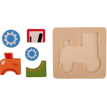 Playtive Wooden 2D Puzzle – Premium colorful shape sorting toy for kids (1+ years), durable and educational, available in Beirut Lebanon.