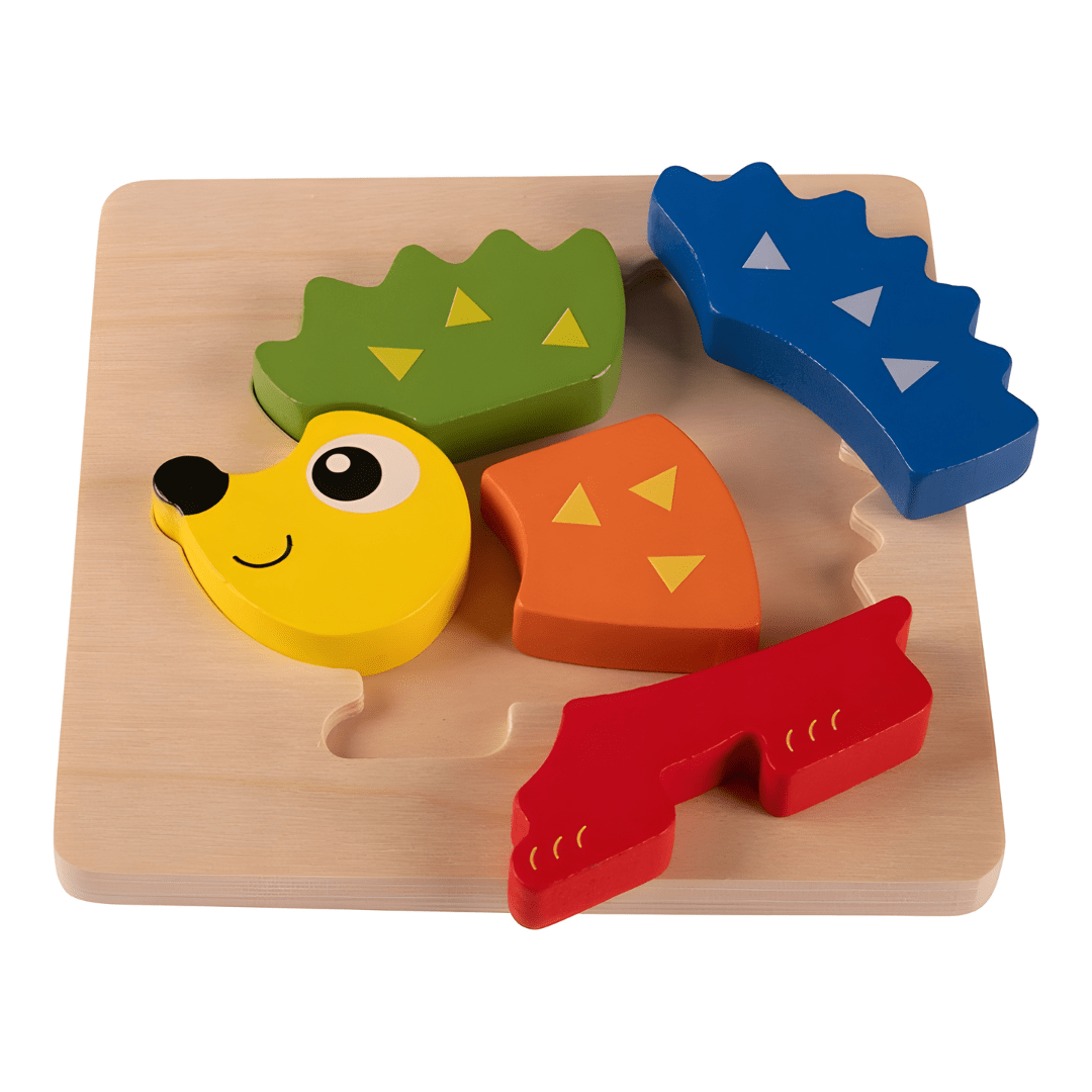 Playtive Wooden 2D Puzzle – Premium colorful shape sorting toy for kids (1+ years), durable and educational, available in Beirut Lebanon.