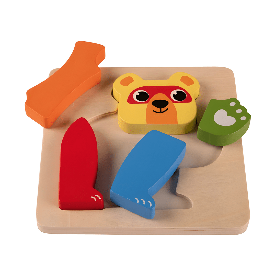 Playtive Wooden 2D Puzzle – Premium colorful shape sorting toy for kids (1+ years), durable and educational, available in Beirut Lebanon.