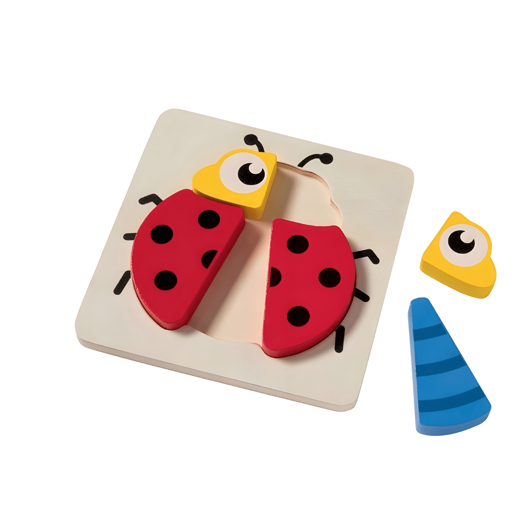 Playtive Wooden 2D Puzzle – Premium colorful shape sorting toy for kids (1+ years), durable and educational, available in Beirut Lebanon.