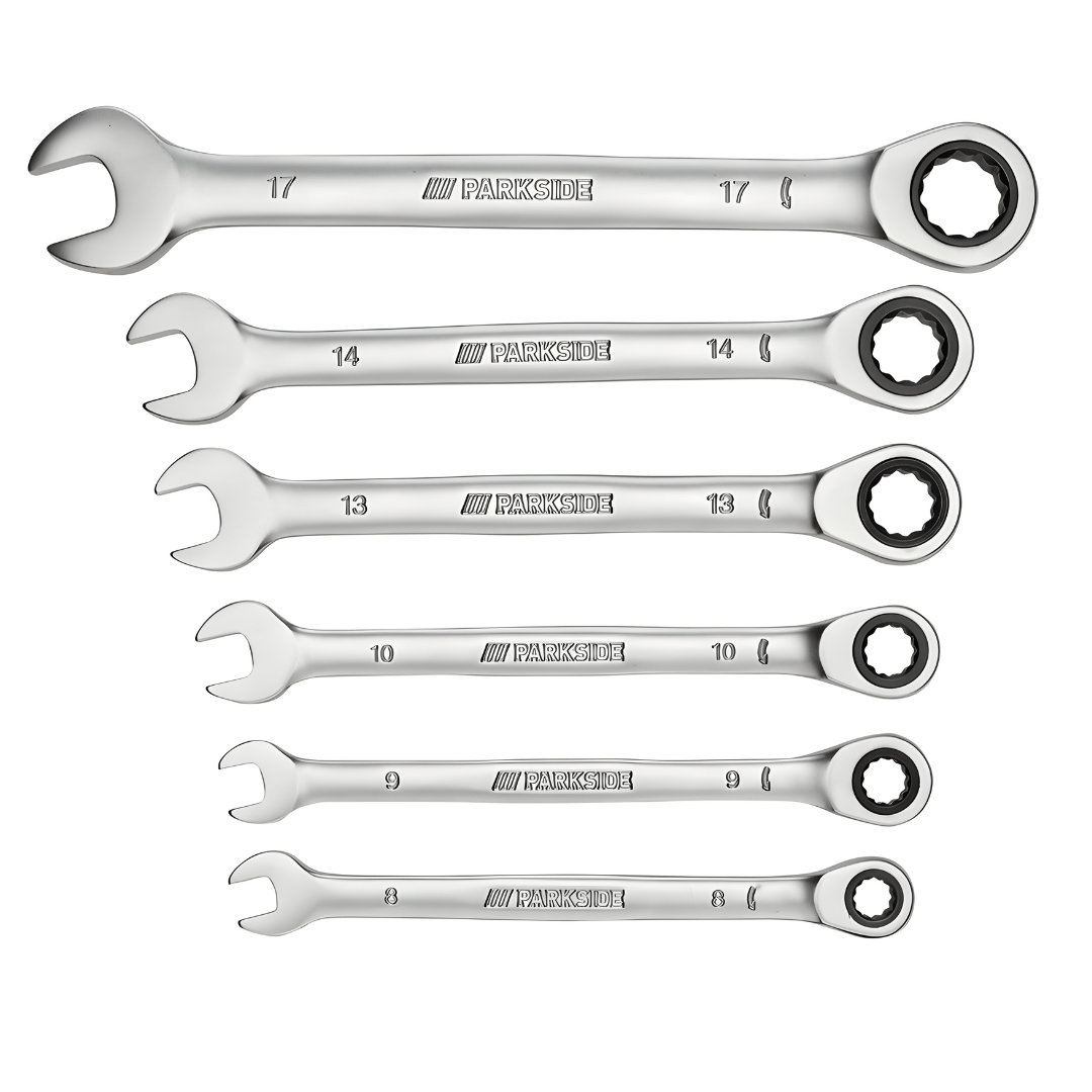 PARKSIDE 6-piece ratchet wrench set with wall-mount holder – Beirut Lebanon