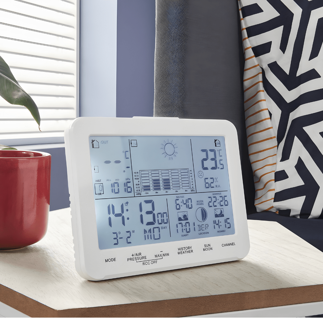 Auriol radio weather station white with outdoor temperature sensor, Beirut