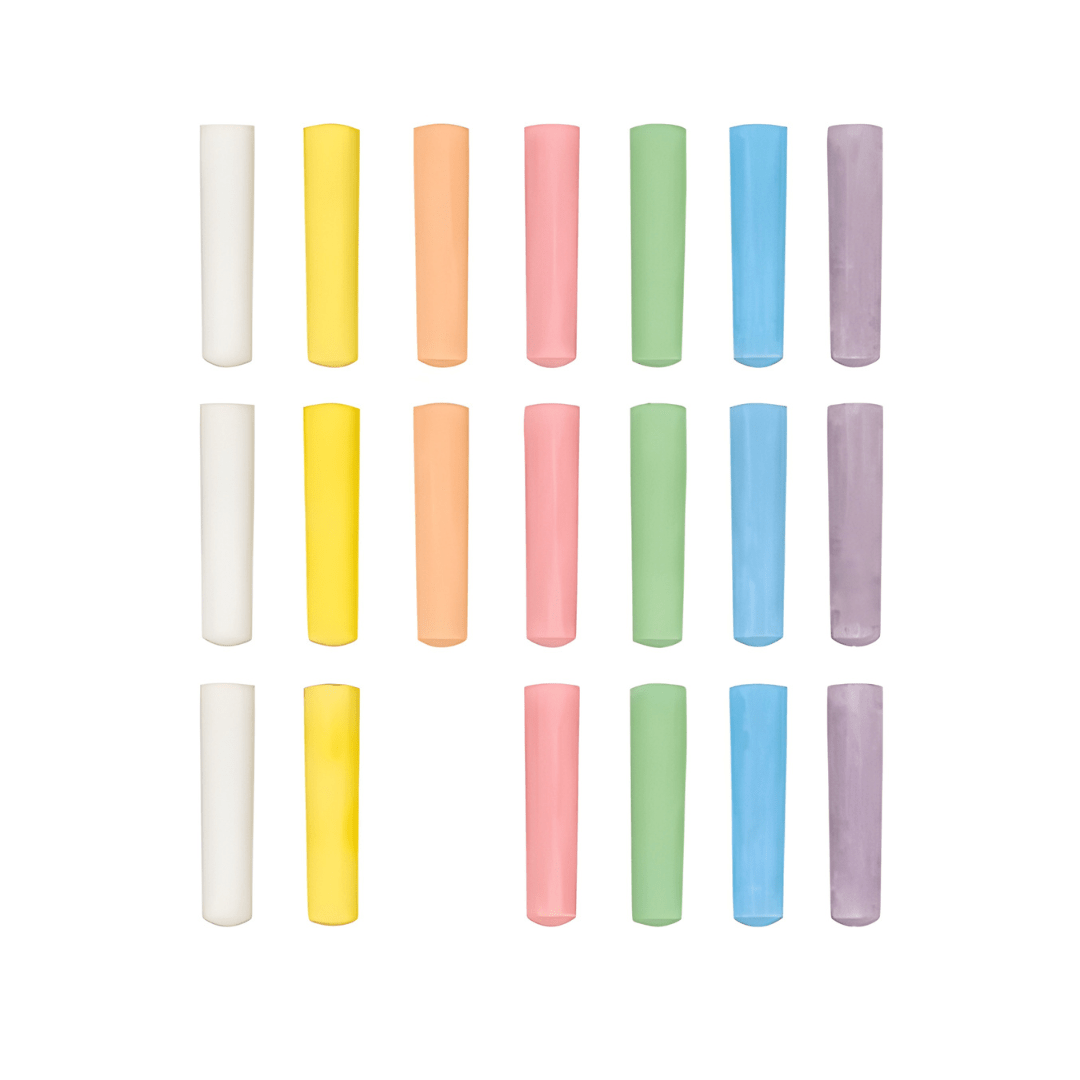 Playtive chalk bucket 20pcs set – colorful, washable sidewalk & blackboard chalk for kids in Lebanon. Includes 7 bright colors, safe & fun for ages 2+.