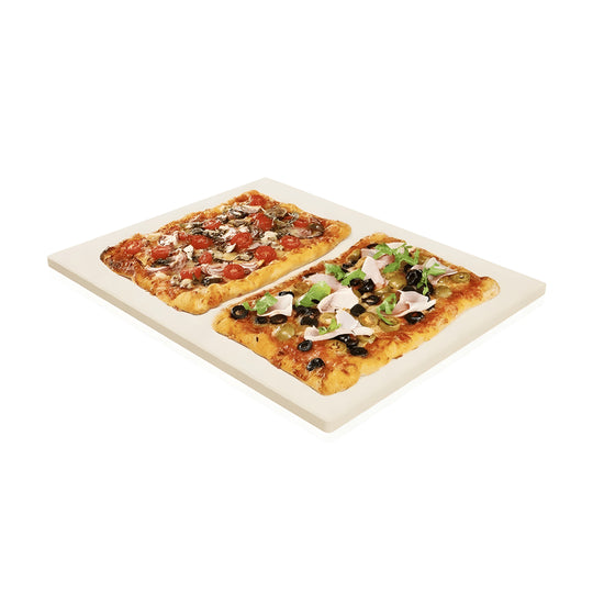 GRILLMEISTER 30×38 cm cordierite pizza stone for oven and grill, ideal for baking crispy pizza, bread, and baguettes at home in Lebanon.