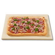 GRILLMEISTER 30×38 cm cordierite pizza stone for oven and grill, ideal for baking crispy pizza, bread, and baguettes at home in Lebanon.