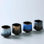 Japanese ceramic tea cups 200ml with unique reactive glaze, durable and safe for tea, coffee, or sake – available in Beirut Lebanon.