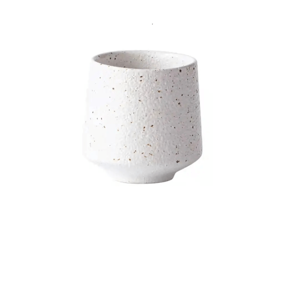 Japanese ceramic tea cups 200ml with unique reactive glaze, durable and safe for tea, coffee, or sake – available in Beirut Lebanon.