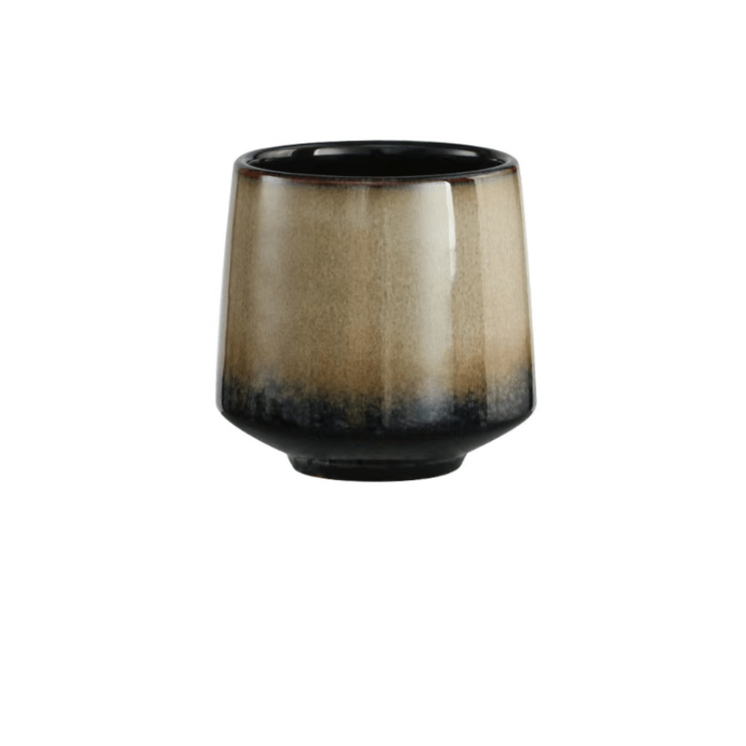 Japanese ceramic tea cups 200ml with unique reactive glaze, durable and safe for tea, coffee, or sake – available in Beirut Lebanon.