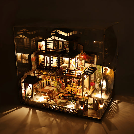 DIY Ancient Capital Under Moonlight miniature dollhouse kit with lights, music box and dust cover – premium creative gift for teens and adults in Lebanon.