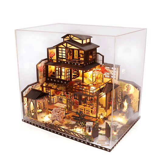 DIY Ancient Capital Under Moonlight miniature dollhouse kit with lights, music box and dust cover – premium creative gift for teens and adults in Lebanon.