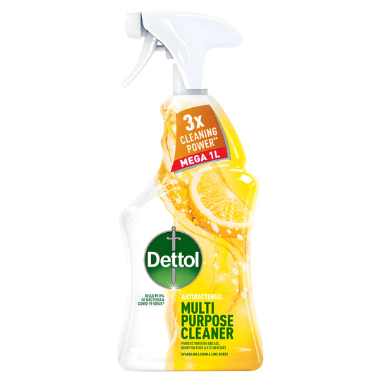 Dettol Anti-Bacterial Multi-Purpose Cleaner 1L – Lemon & Lime or Pomegranate & Lime – UK Made, kills 99.9% of bacteria, available in Lebanon Beirut