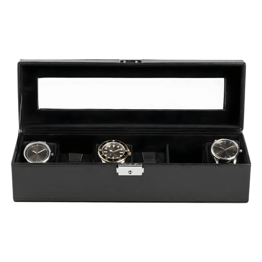 AURIOL 6-slot black leather watch box Beirut Lebanon
