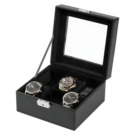AURIOL 6-slot black leather watch box Beirut Lebanon