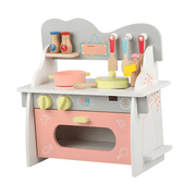 Kids Wooden Kitchen Set – Pretend Play Toy with Pot, Pan & Utensils