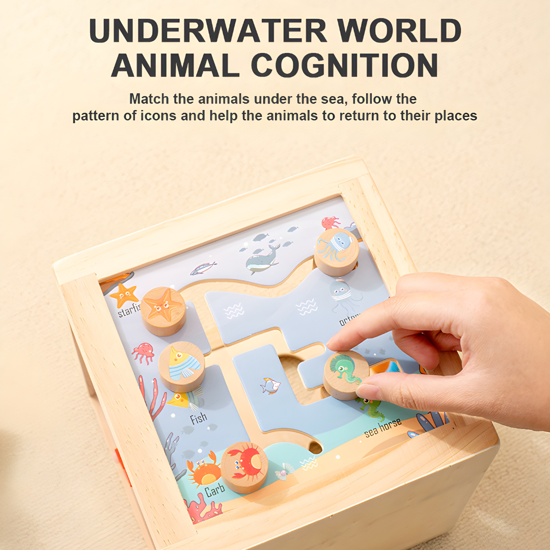 Wooden Activity Cube Clock Learning Side – Kids Learning Toy