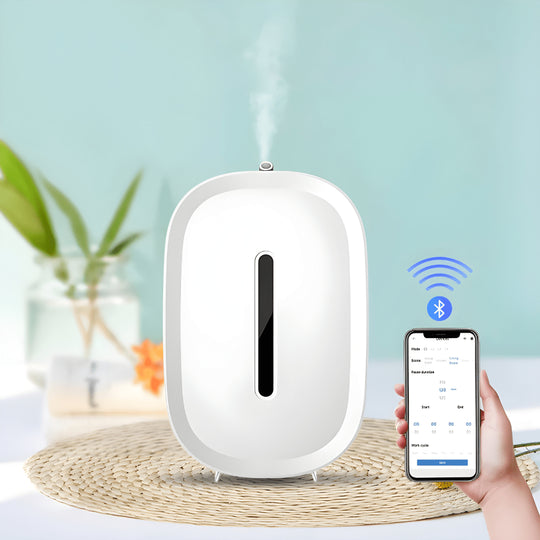 Premium waterless essential aroma oil diffuser J08 in white