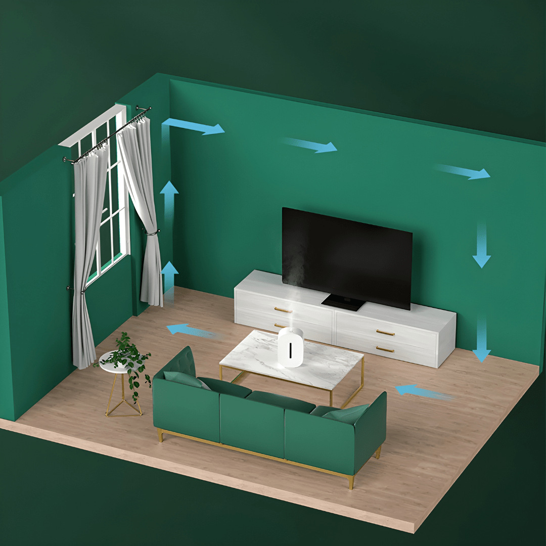 Premium waterless essential aroma oil diffuser J08 in white