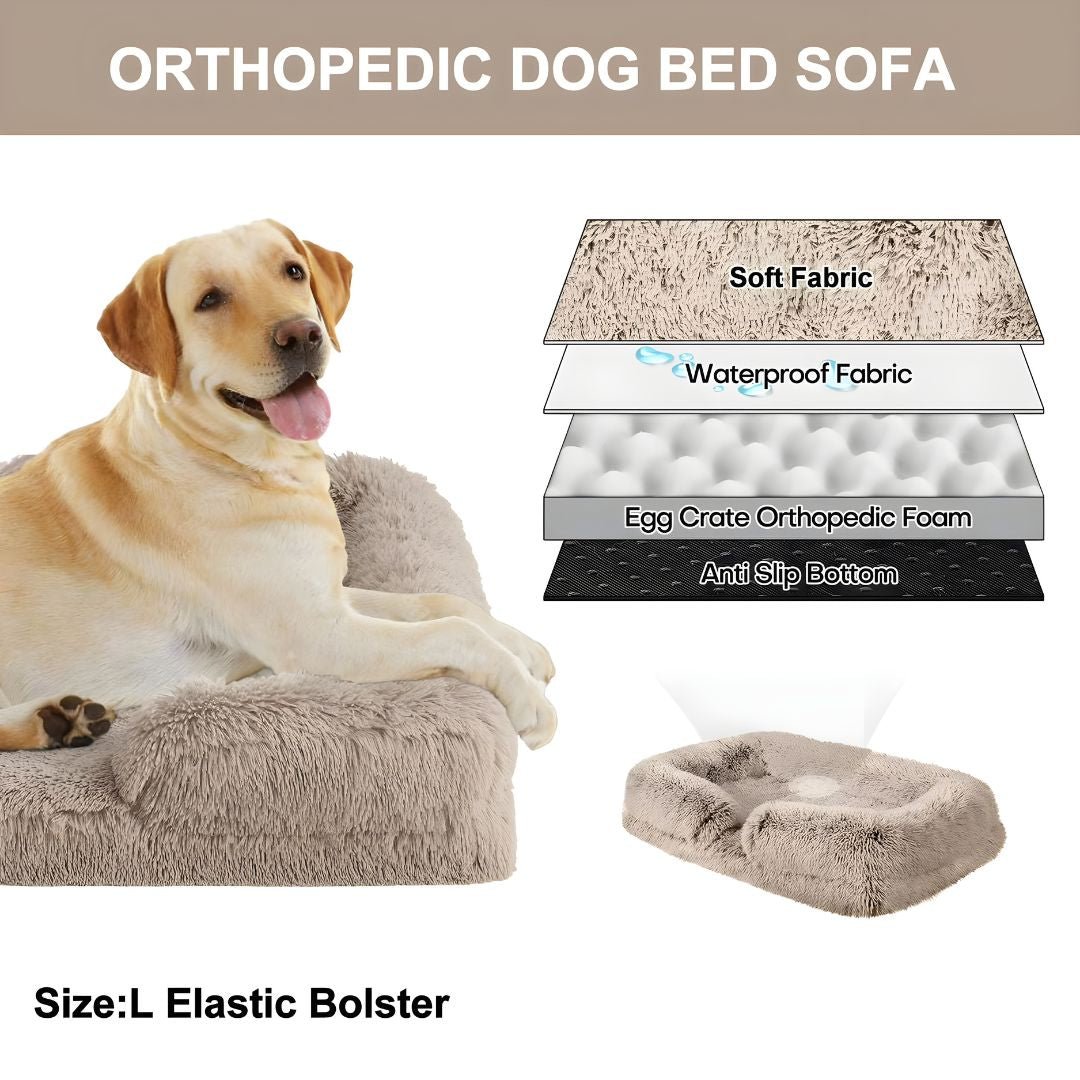 Orthopedic large dog bed plush sofa waterproof non slip washable pet bed 120cm Lebanon