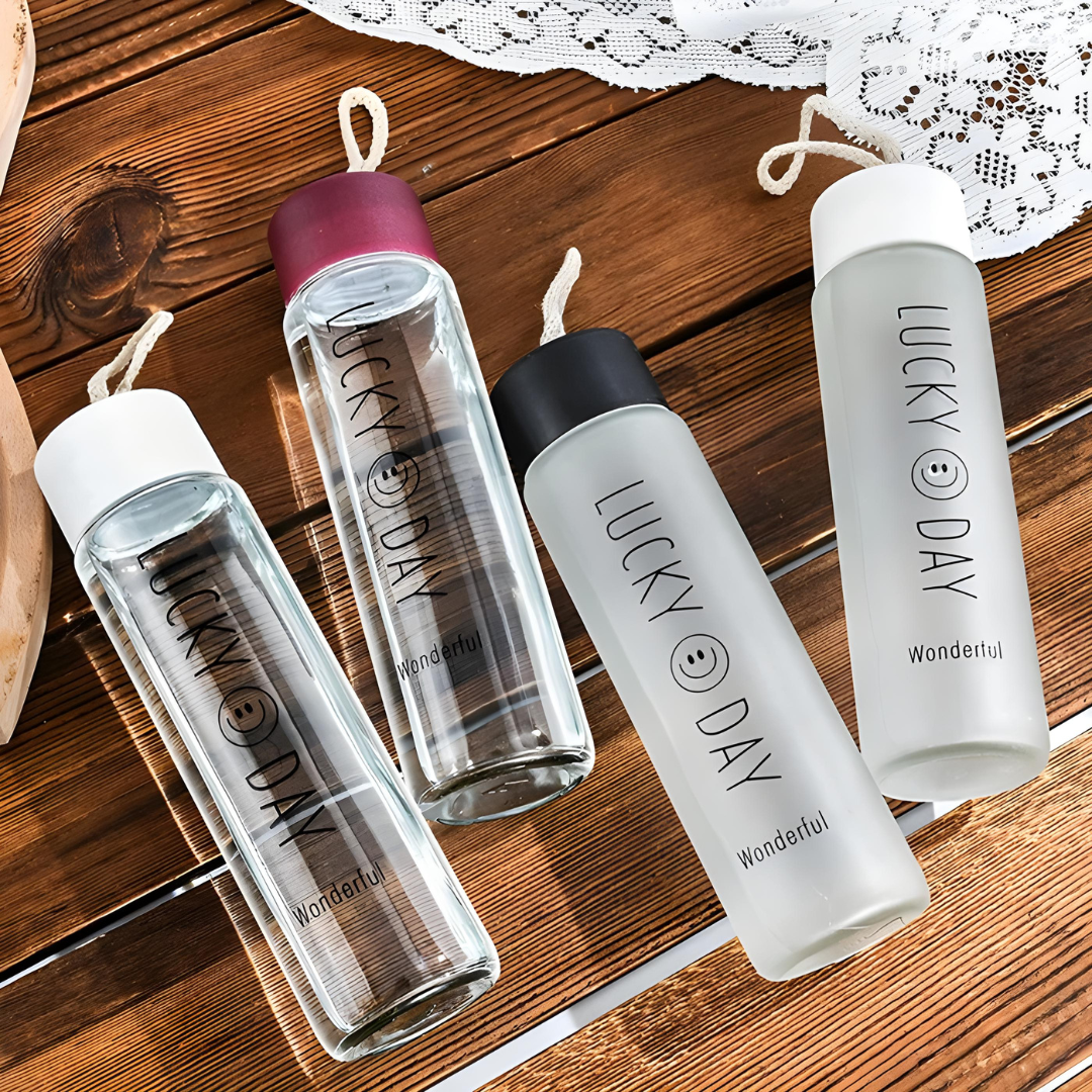 360ml Lucky Day Leak-Proof Water Bottle – Frosted & Clear