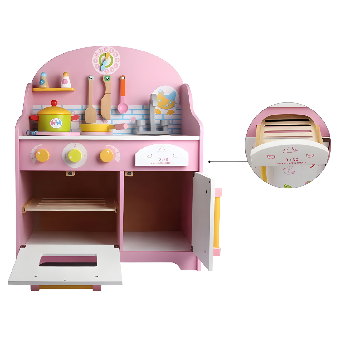 DIY Wooden Kids Play Kitchen Cabinet