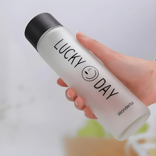 360ml Lucky Day Leak-Proof Water Bottle – Frosted & Clear