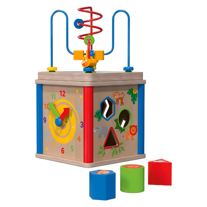 PLAYTIVE 5-IN-1 WOODEN ACTIVITY CUBE