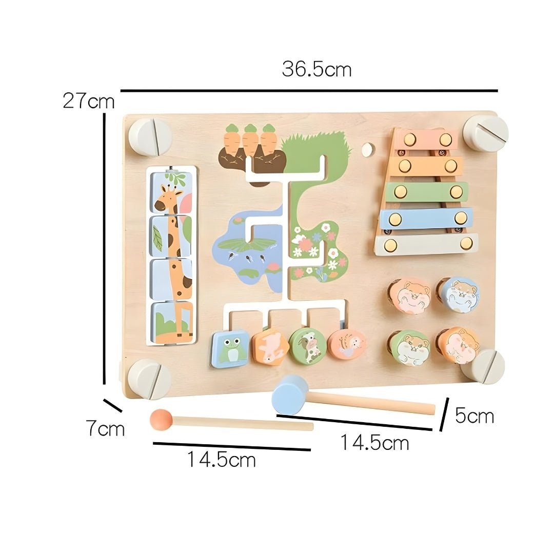 Wooden busy board sensory toy for kids 3+ Beirut Lebanon educational learning board