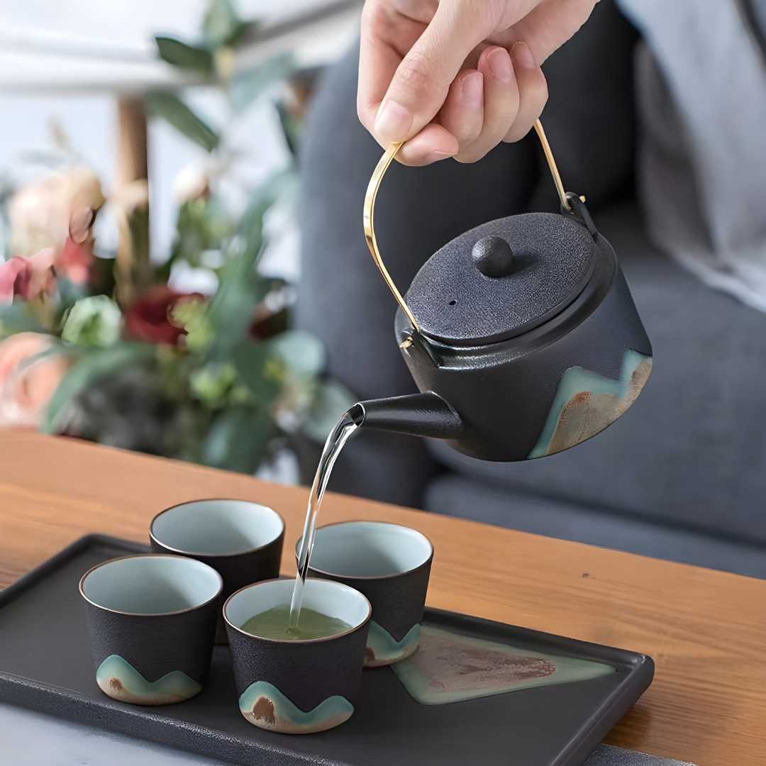 Elegant Coarse Pottery Tea Set Collection