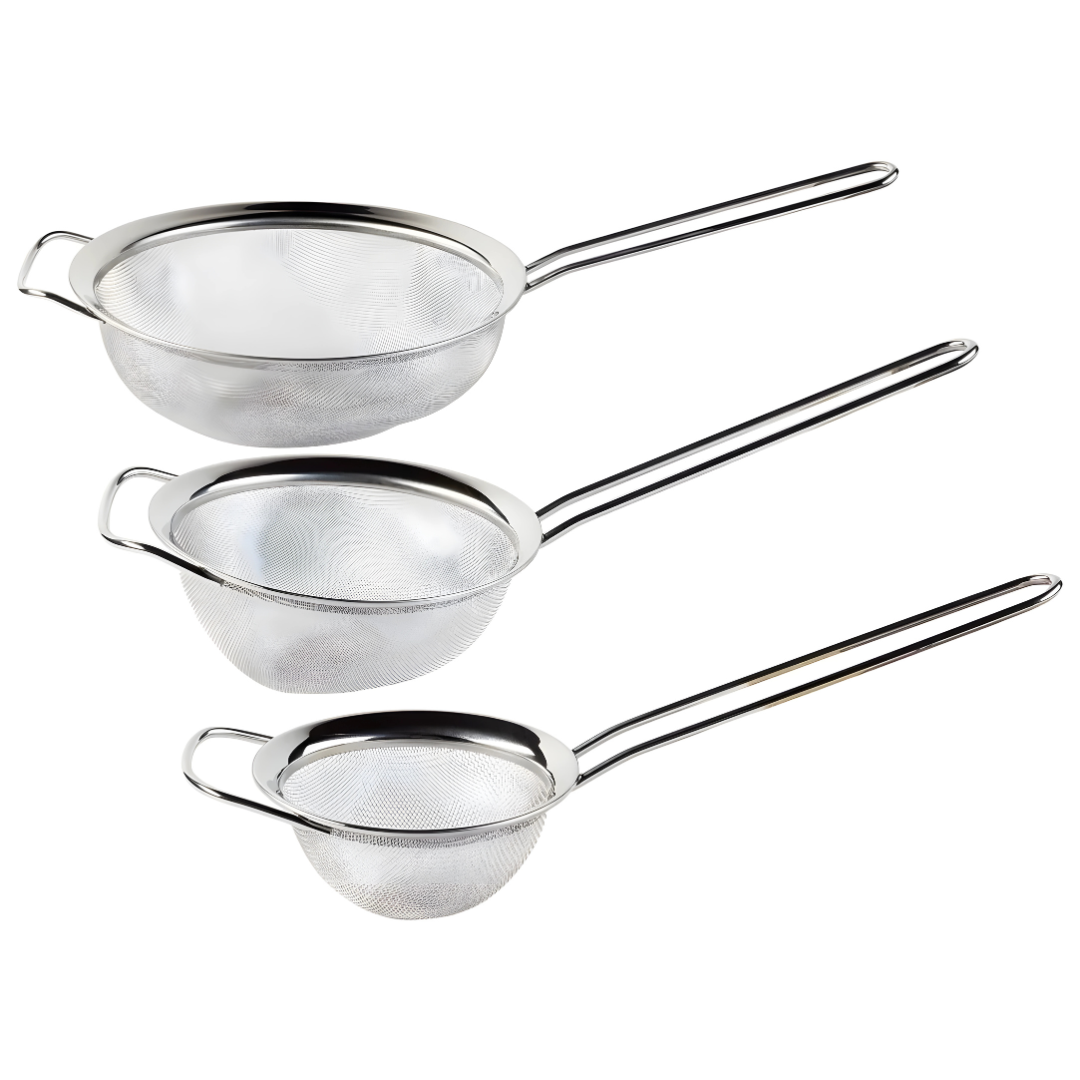 Stainless Steel Strainer Set – 3 Pieces