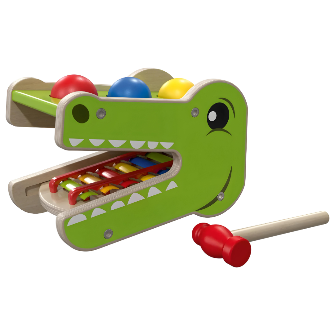 Playtive Xylophone with Wooden Hammer Set of 6 Pieces