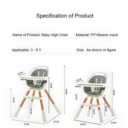 Multifunction Baby Feeding High Chair