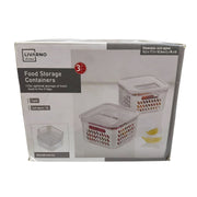 Livarno Home food storage containers set of 2 with drain tray 1.8L